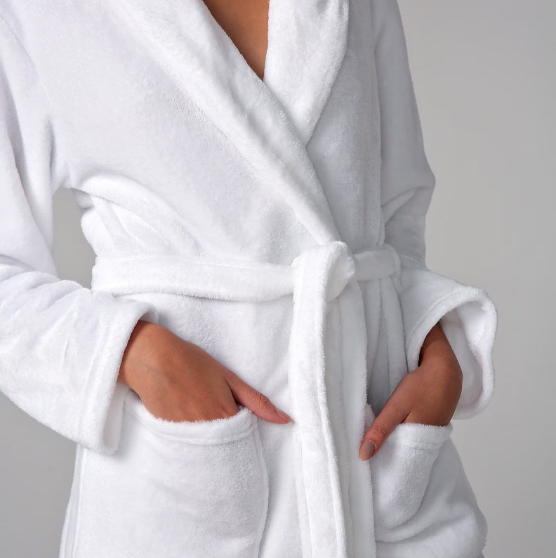 Velour Bathrobe, 100% Cotton