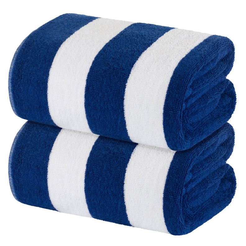 Blue Cabana Striped Pool Towels