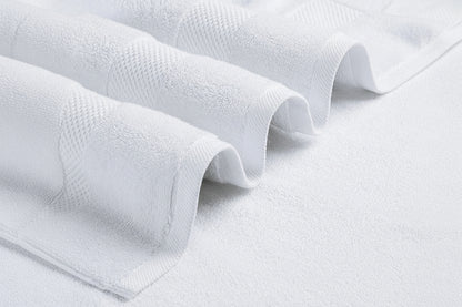 Close-up of white textured fabric on a white background
