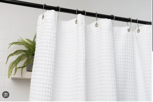 Small Old Hooks Waffle Shower Curtains