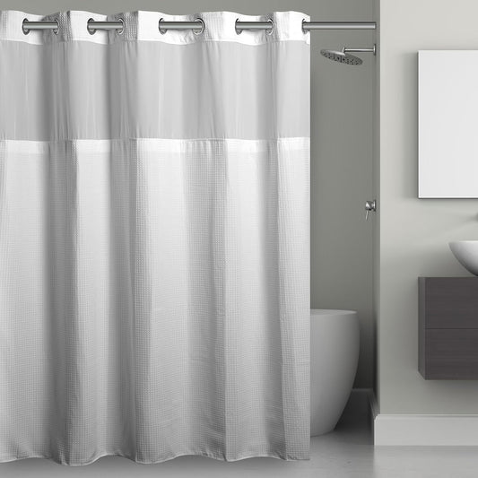 Hook-Free Waffle Shower Curtains
