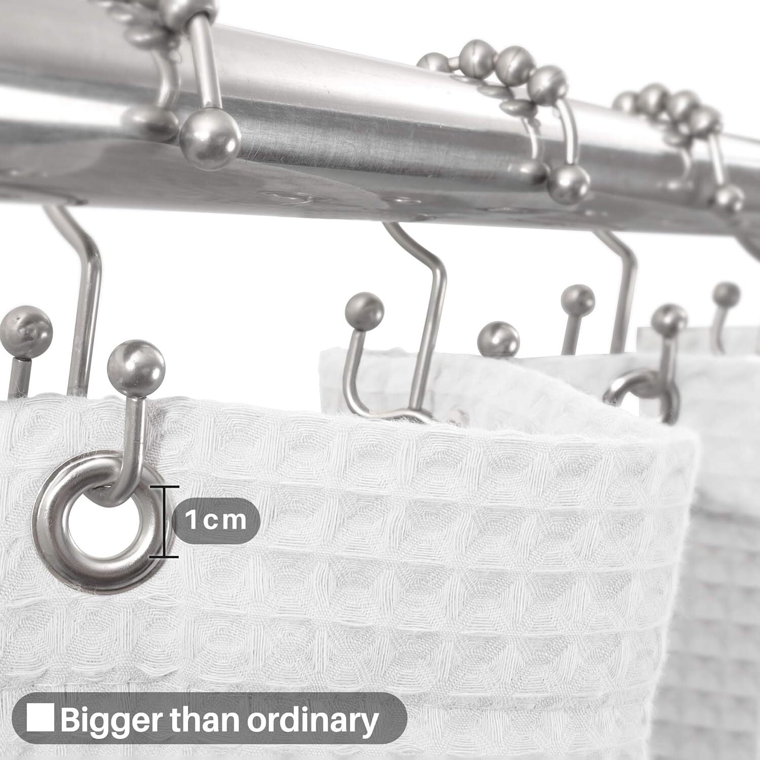 Small Old Hooks Waffle Shower Curtains
